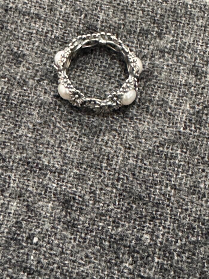 Anelli immitazione raspinni con perle in argento925 - Image 1