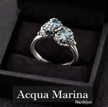 Anello Italiano in Argento 925 con Pietre Colorate – da nazi