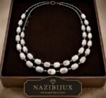 Collana Elegante in Argento 925 e Perle Naturali
